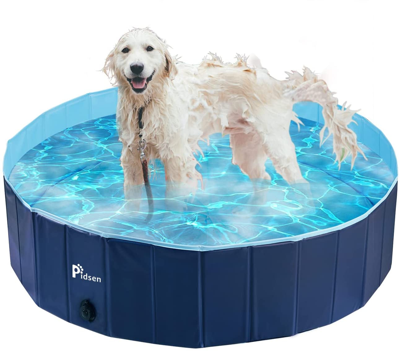 Upgraded Foldable Pet Swimming Pool Portable Dog Pool Kids Pets Dogs Cats Outdoor Bathing Tub Bathtub Water Pond Pool & Kiddie Pools ((160 X 30Cm) 63’’ D*11.8’’ H, Blue)