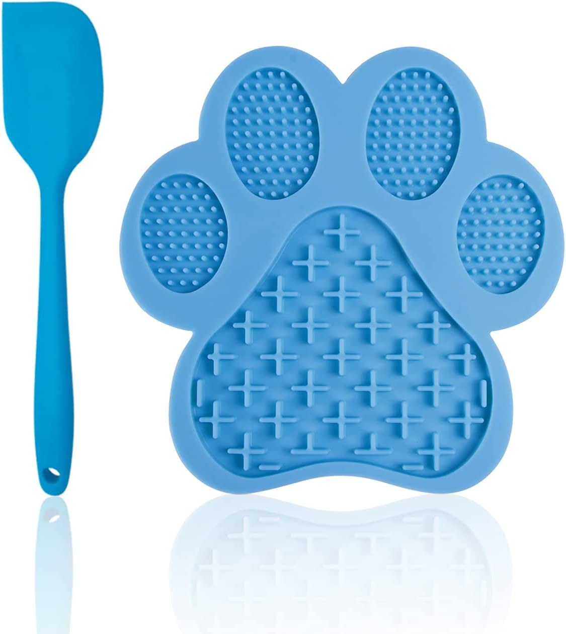 Lick Mat for Dogs, with Suction Cup, Used for Dog Bath Peanut Butter Lick Pad，And Anxiety Relief in Dogs, Dog Lick Pad, with Silicone Spatula (Style 5)