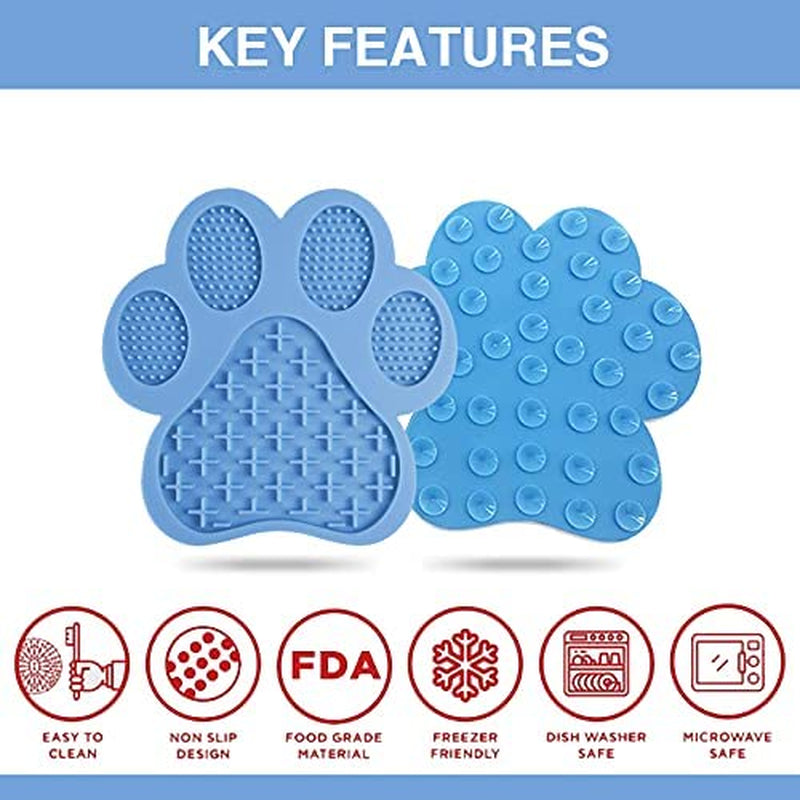 Lick Mat for Dogs, with Suction Cup, Used for Dog Bath Peanut Butter Lick Pad，And Anxiety Relief in Dogs, Dog Lick Pad, with Silicone Spatula (Style 5)