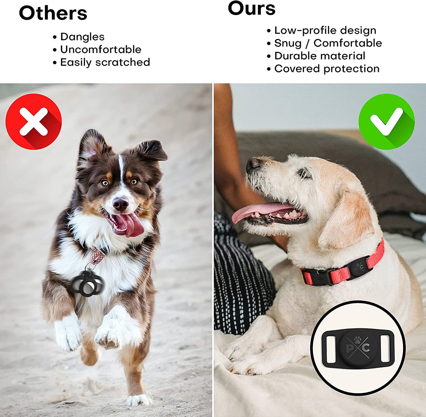 Furry Essentials Airtag Dog Collar Holder