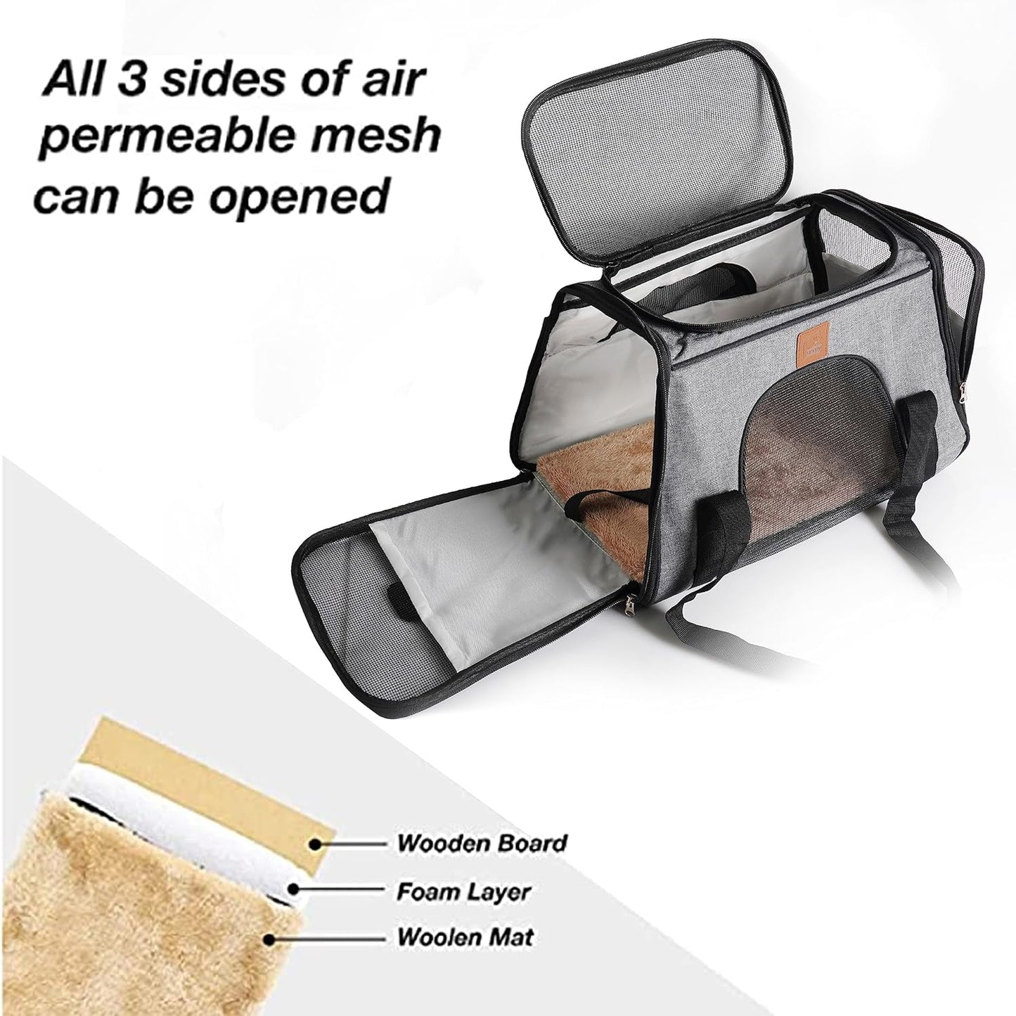 Furry Essentials Pet Carrier for Cats and Small Dogs