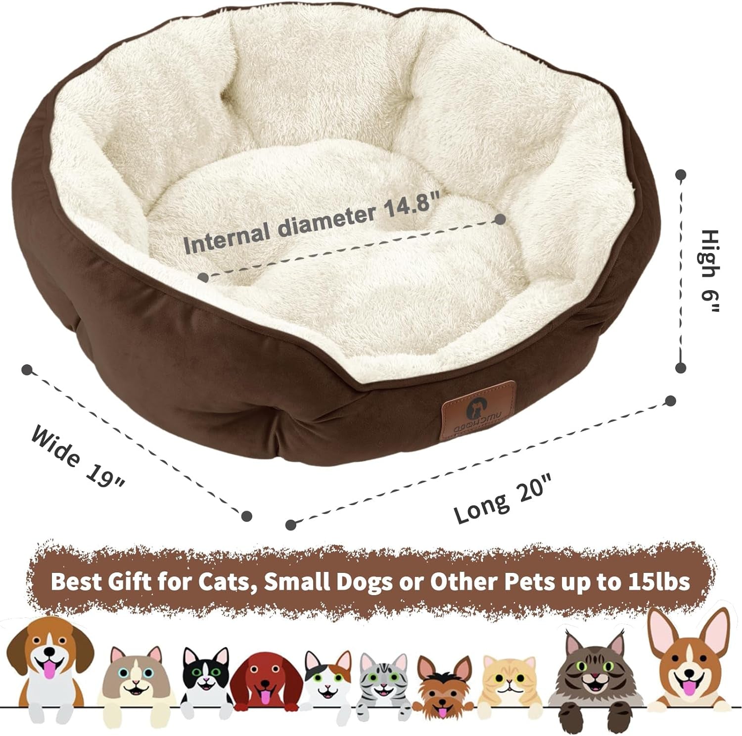 Furry Essentials Dog Bed for Small Dogs