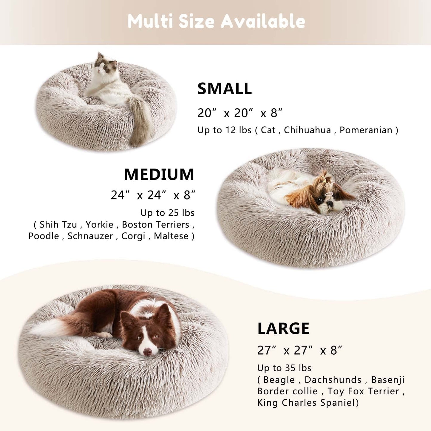 Furry Essentials Fur Dog & Cat Bed