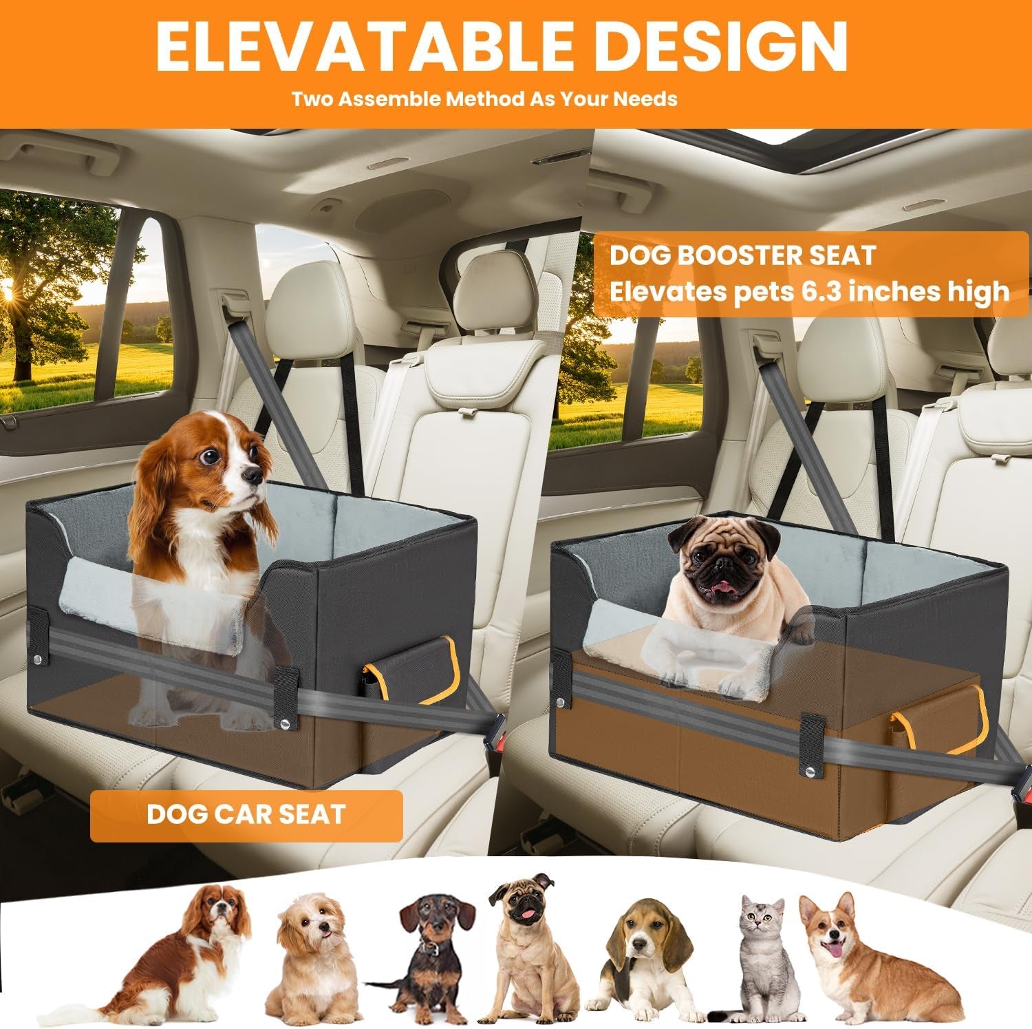 Furry Essentials Car Seat for Small Dogs